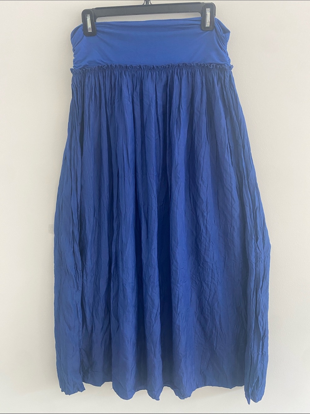 Blue Saks Fifth Avenue Soft Waist Maxi Skirt Cobalt Blue Sz Medium